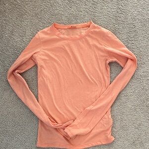 LA Made Coral Long Sleeve Crewneck Top